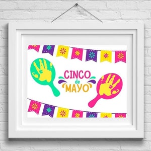 Cinco de Mayo Handprint Art | Cinco de Mayo Footprint Art | Maraca Footprint Craft | Cinco de Mayo Crafts for Kids | Crafts for Baby Crafts