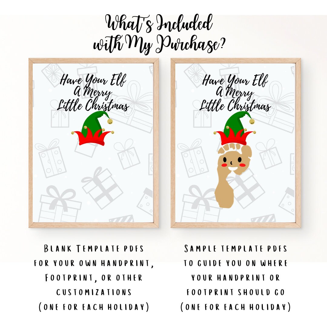 Have Your Elf A Merry Little Christmas Footprint Art | Christmas Elf ...