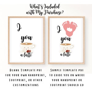 I Love You A Latte Footprint Art | Footprint Craft for Infants | Baby ...