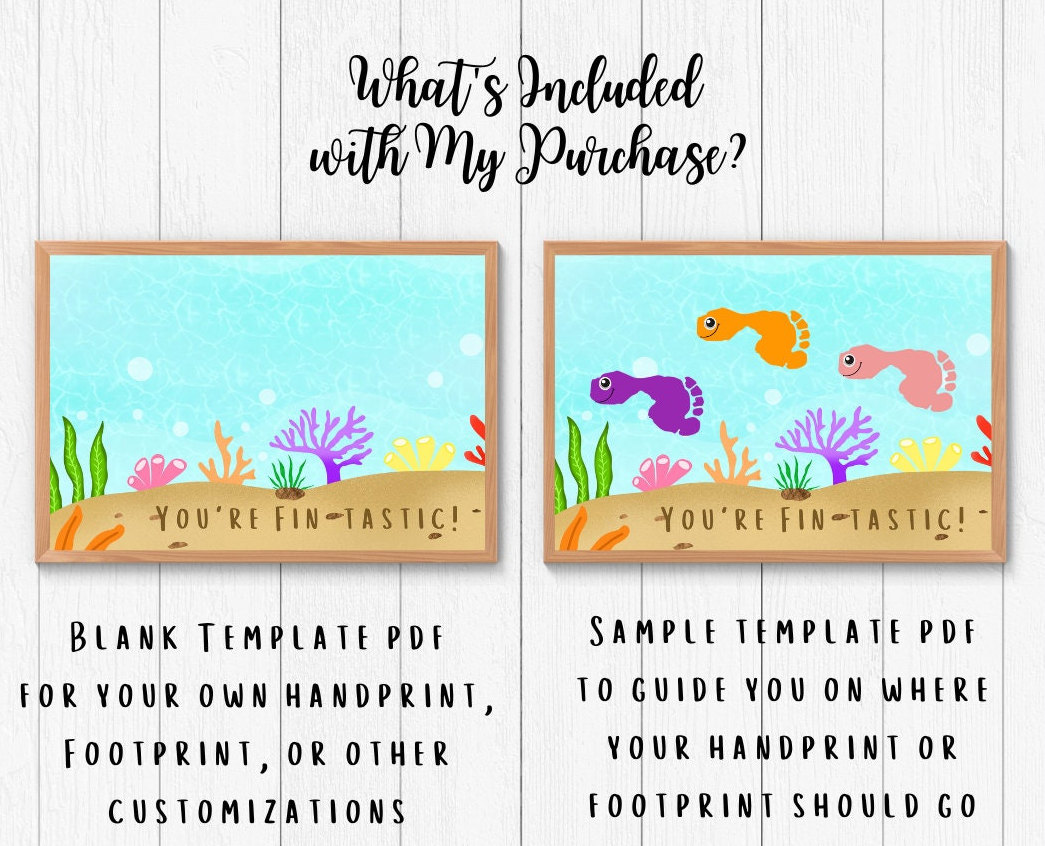 You're Fin-tastic Fish Handprint Art | Summer Ocean Fish Footprint