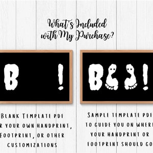 Halloween BOO Handprint Art Printable Halloween Ghost - Etsy