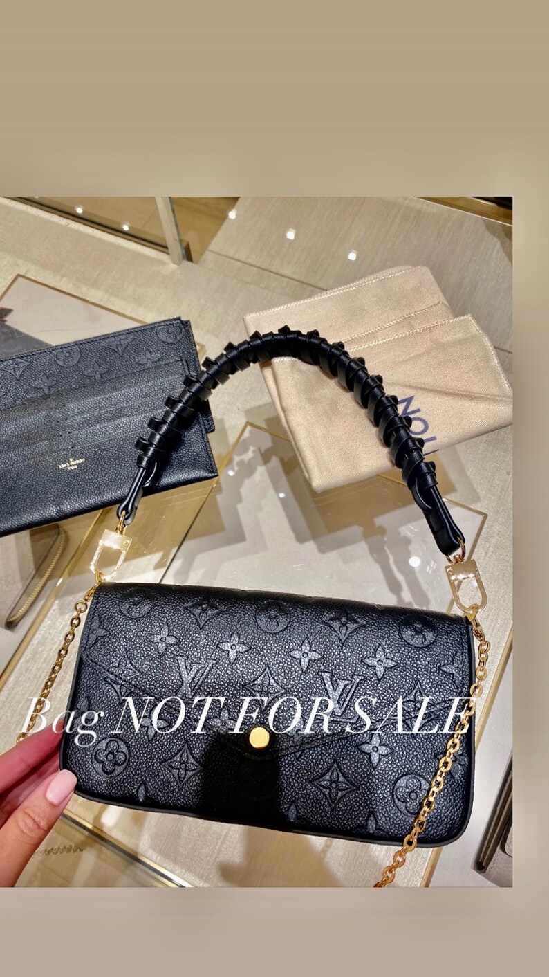 Black Leather Top Handle Strap Etsy