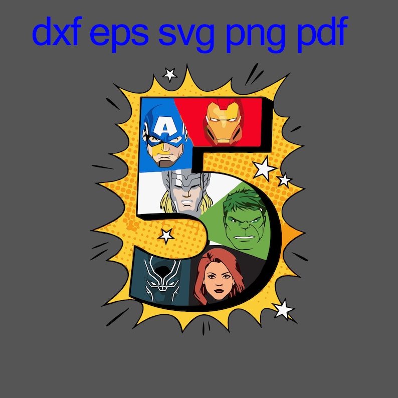 Superhero Birthday svg Marvel Avengers Boy Birthday svg | Etsy