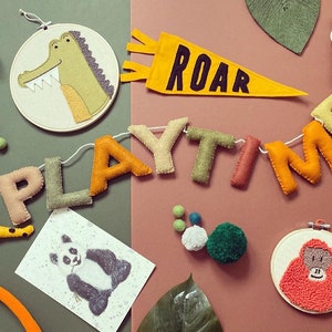 Ghirlanda safari, decorazione per sala giochi, ghirlanda con nome di animale, ghirlanda con nome della giungla, ghirlanda safari per sala giochi, decorazione safari, regalo per baby shower