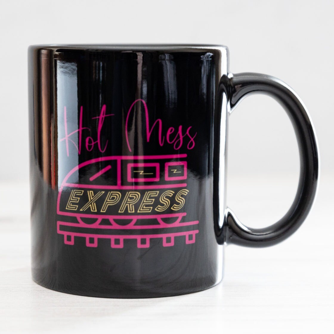 Cute Coffee Mugs for Girls Hot Mess Express 14 Ounce Funny Gift for Friend 