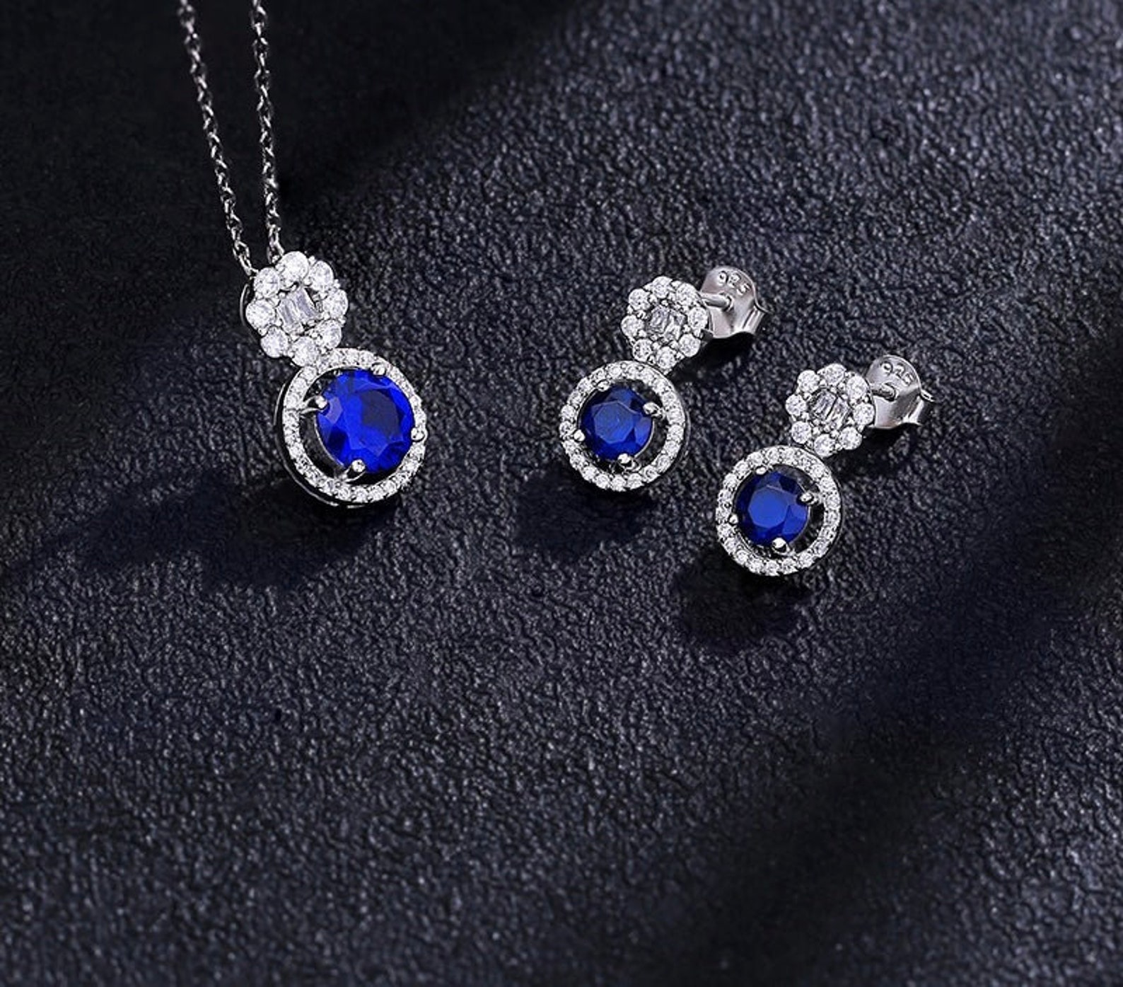 Sterling Silver 925 Jewelry Set Etsy