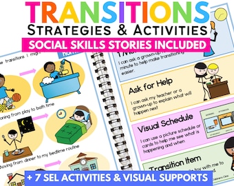 Pack d'histoires sociales Transitions | Supports visuels, Autisme, Éducation spécialisée | SEL, assistance de routine, communication AAC, autorégulation