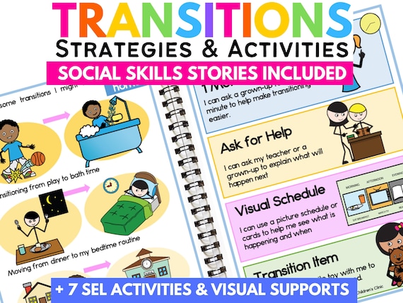 Transitions Social Story Pack | Visual Supports, Autism, Special Education | SEL, Routine Support, AAC Communication, Self Regulation