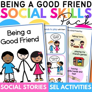 Being a Good Friend Social Story with SEL Activities | Autism, Special Education, Kindergarten, Social Emotional Learning, Friendship | PDF