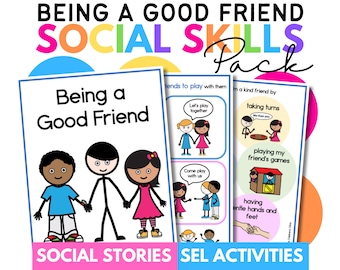 Essere un buon amico: storia sociale con attività SEL / Autismo, Educazione speciale, Scuola materna, Apprendimento socio-emotivo, Amicizia / PDF