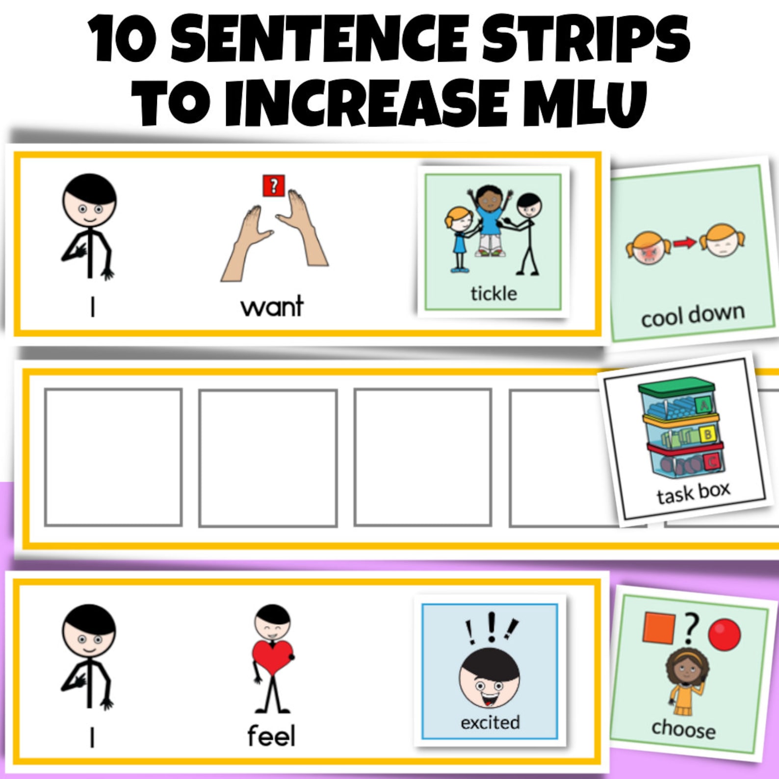 AAC Visual Supports & Sentence Strips | 550+ Core Vocabulary Icons ...