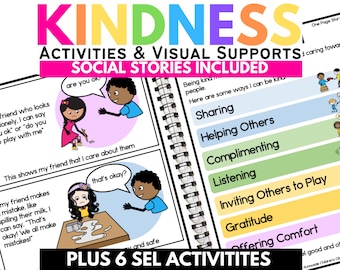 Kindness Social Story & Activities | Friendship Skills for Kids | SEL, Autism, AAC, Special Education Printable | Good Friend Lesson