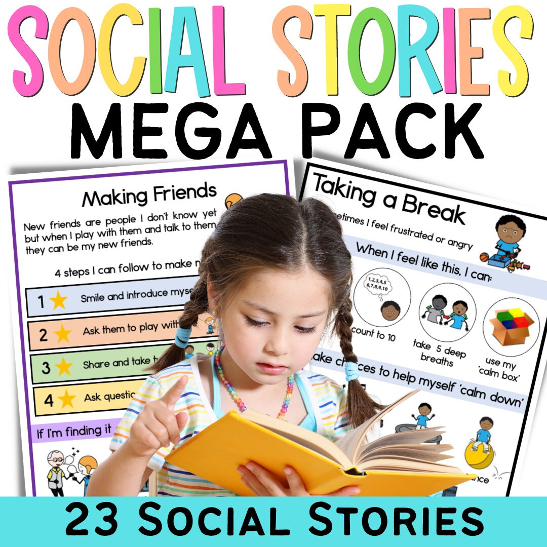 23 Social Stories for Autism Special Education, Early Intervention, Occupational Therapy ...
