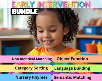 Early Intervention | Speech Therapy, Special Education, Autism | Non Identical Matching & Category  Sorting, Object Function, MLU Building