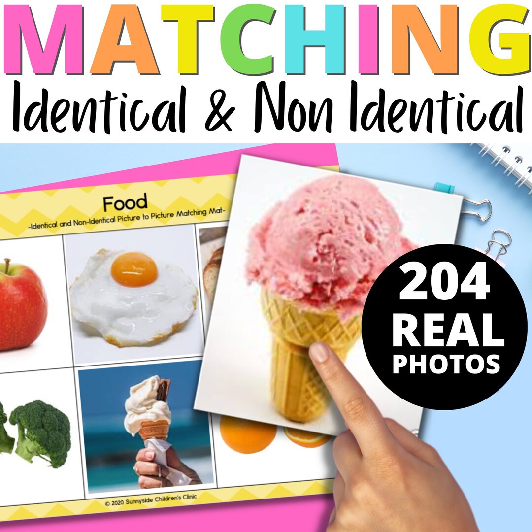 Matching Activity - Identical &amp; Non-identical for Special Education ...