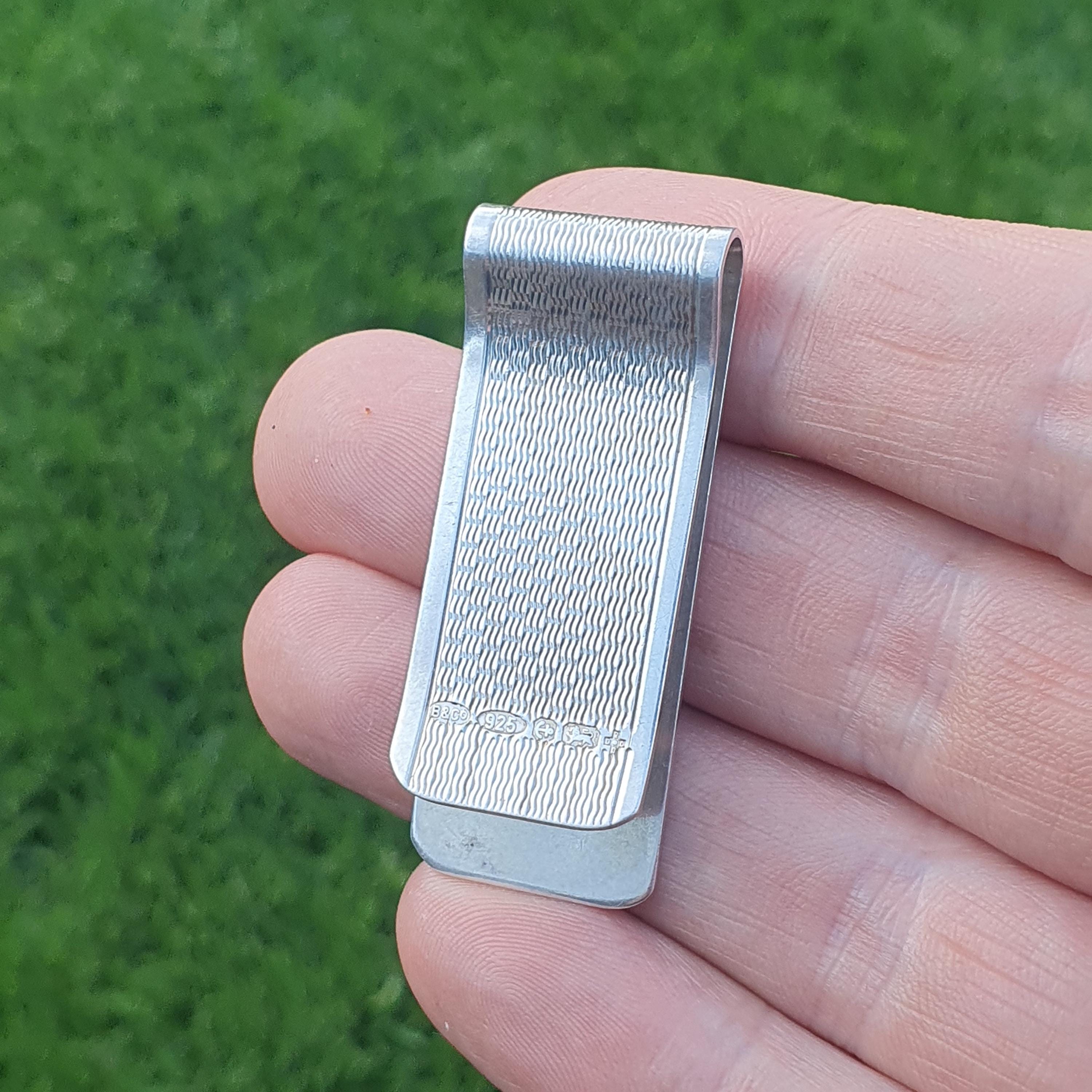 Vintage Sterling Silver Money Clip 15.18g Hallmarked Solid Note