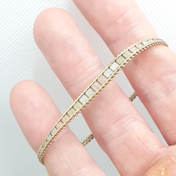 Vintage 9ct Gold Tricolor Italian Bracelet, 1980s Jewelry - Etsy UK