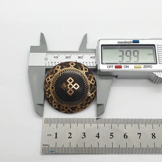 Antique Victorian  Large Tortoise Shell Brooch Pi… - image 6