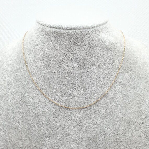 Vintage 9ct Gold Chain Necklace Cable Link Anchor… - image 3