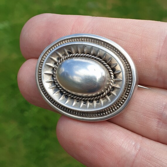 Antique Victorian Solid Silver Etruscan Revival B… - image 3