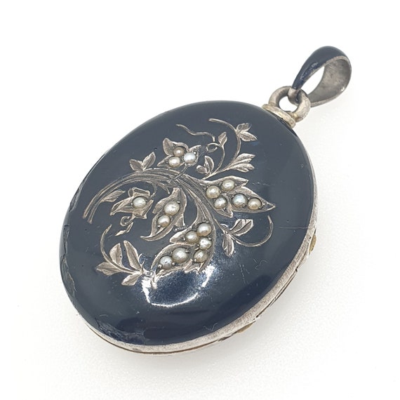Antique Solid Silver Locket Austro Hungarian Vict… - image 3