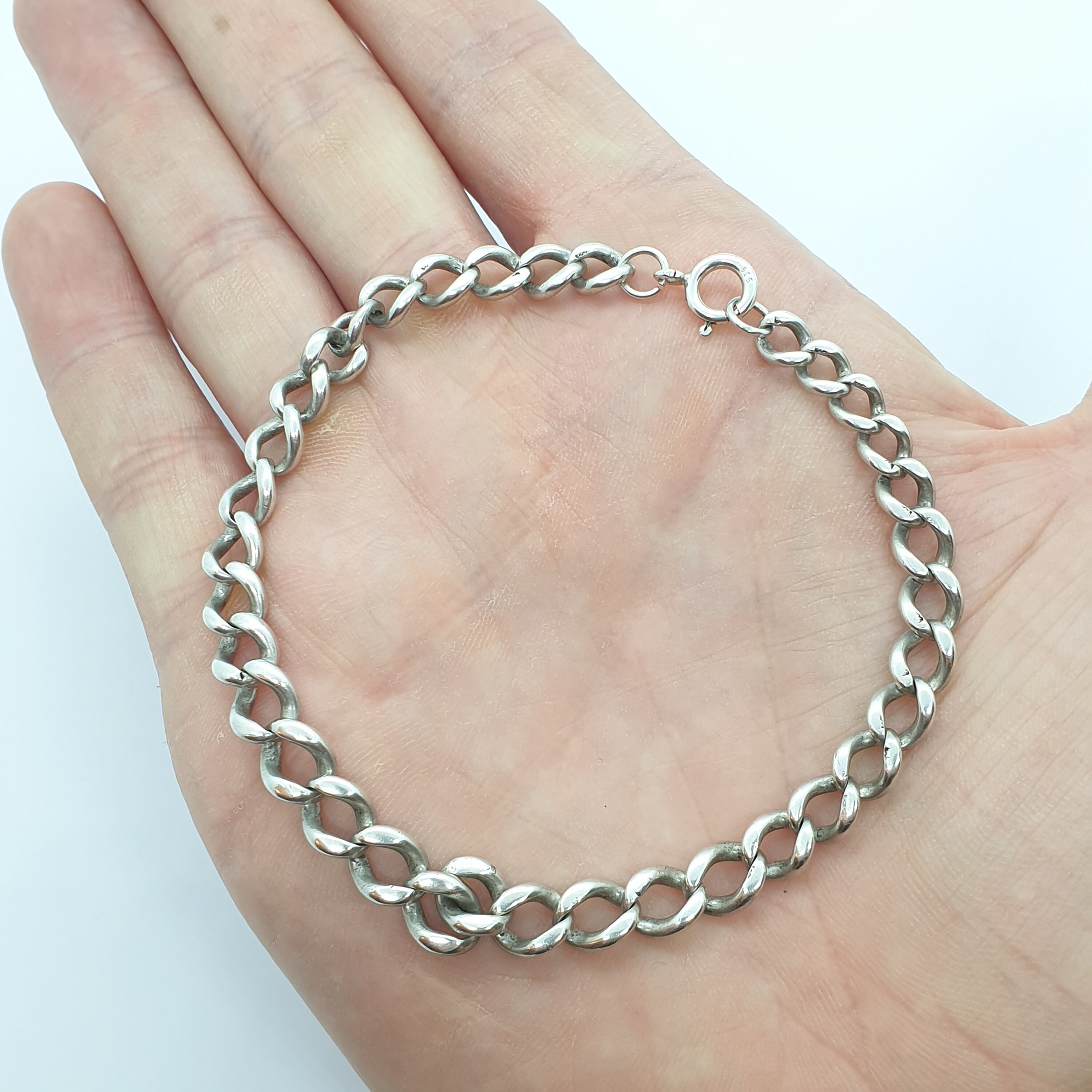 Silver albert chain bracelet sale