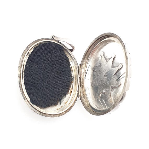Antique Victorian Solid Silver Bird Locket Pendan… - image 9