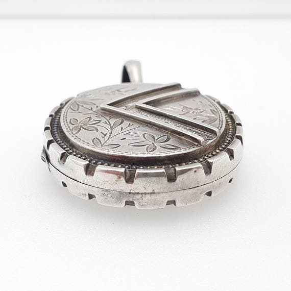 Antique Victorian Solid Silver Bird Locket Pendan… - image 7