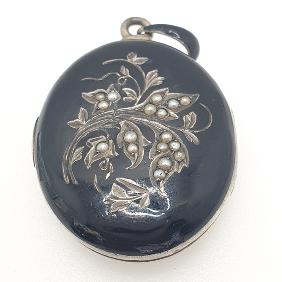Antique Solid Silver Locket Austro Hungarian Vict… - image 4
