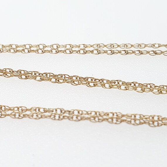 Vintage 9ct Gold Chain Necklace Cable Link Anchor… - image 2