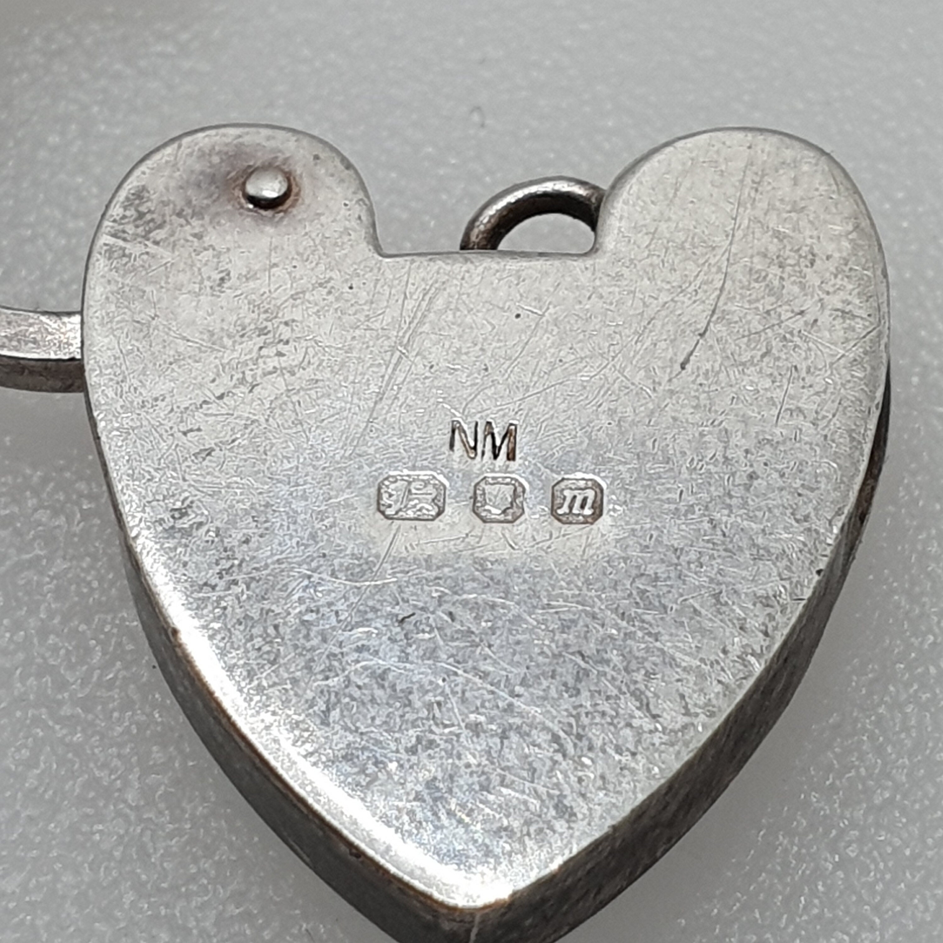 ヴィンテージ　SILVER925　ブレスレット　ハート　ハートリンク L*V様 vintage ハート リンクチェーン ブレスレット シルバー925