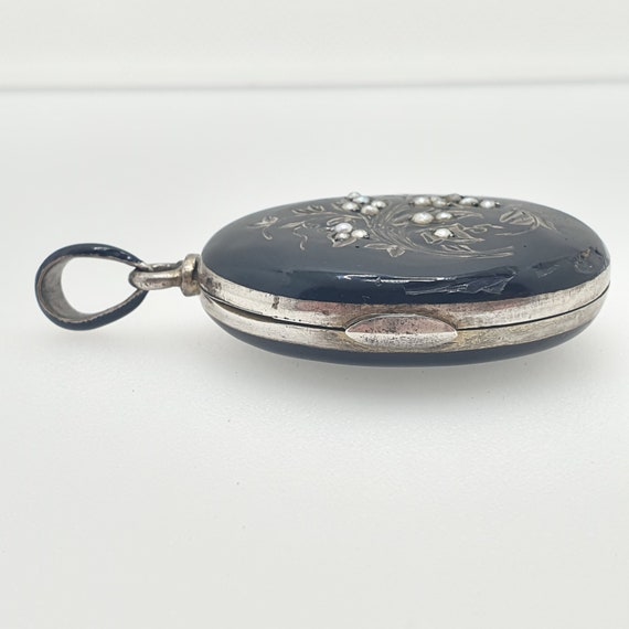 Antique Solid Silver Locket Austro Hungarian Vict… - image 6