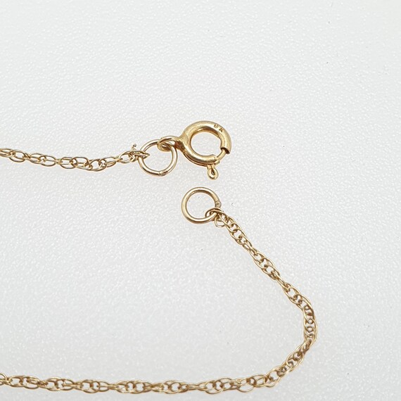 Vintage 9ct Gold Chain Necklace Cable Link Anchor… - image 7