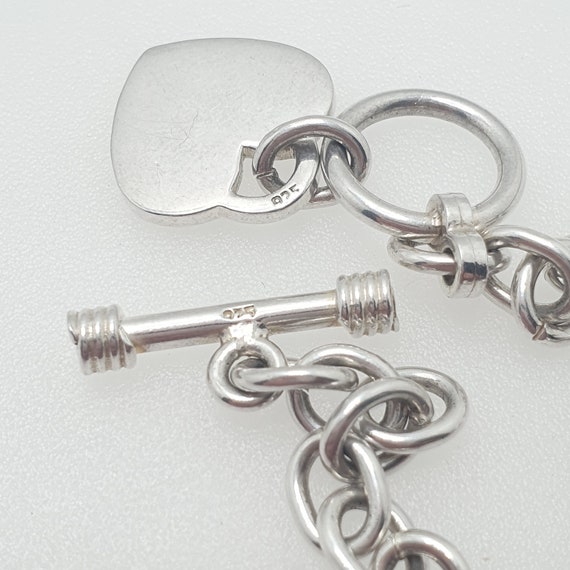 Vintage Sterling Silver Bracelet Cable Links Smal… - image 5
