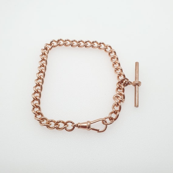 Solid 9ct rose gold bracelet discount