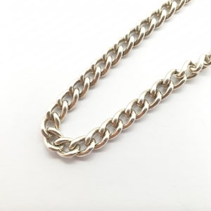 Old Vintage Sterling Silver Bracelet Curb Link Chain 8.16g 18.5cm 7&quot; Solid 925 Retro 1966 Unisex Womens Jewellery Ladies Jewelry Girls Gift