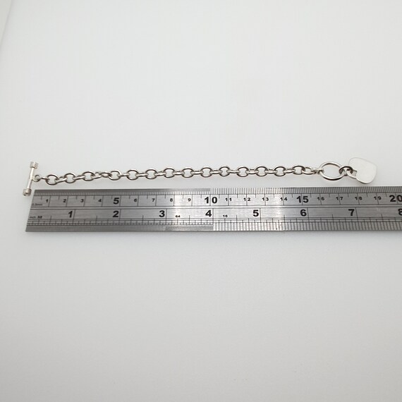 Vintage Sterling Silver Bracelet Cable Links Smal… - image 7