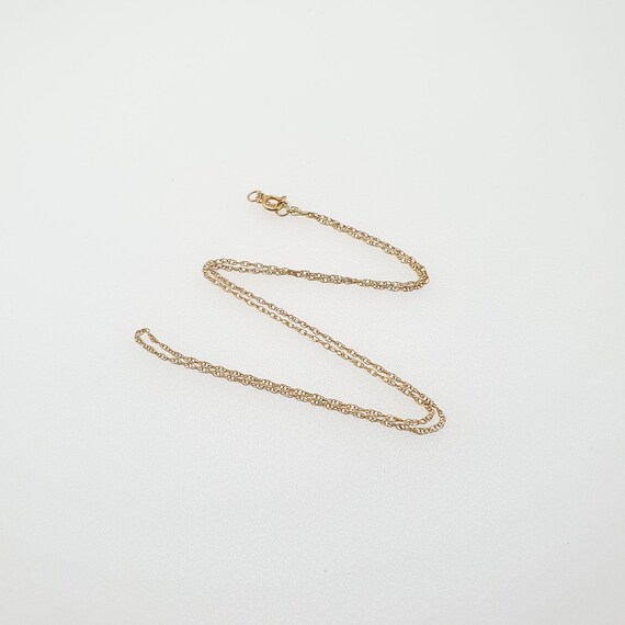 Vintage 9ct Gold Chain Necklace Cable Link Anchor… - image 5