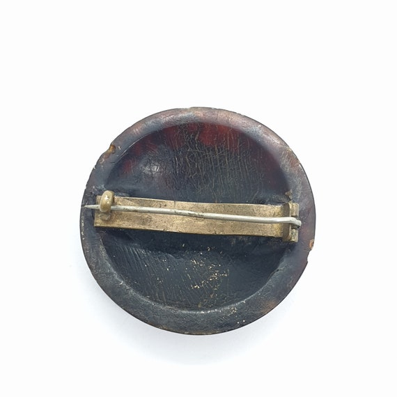 Antique Victorian  Large Tortoise Shell Brooch Pi… - image 7