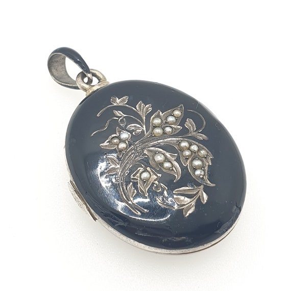 Antique Solid Silver Locket Austro Hungarian Vict… - image 2