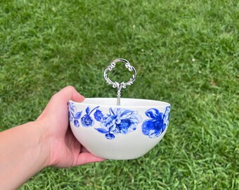 Bird feeder or hanging bird bath or pollinator drinking plate