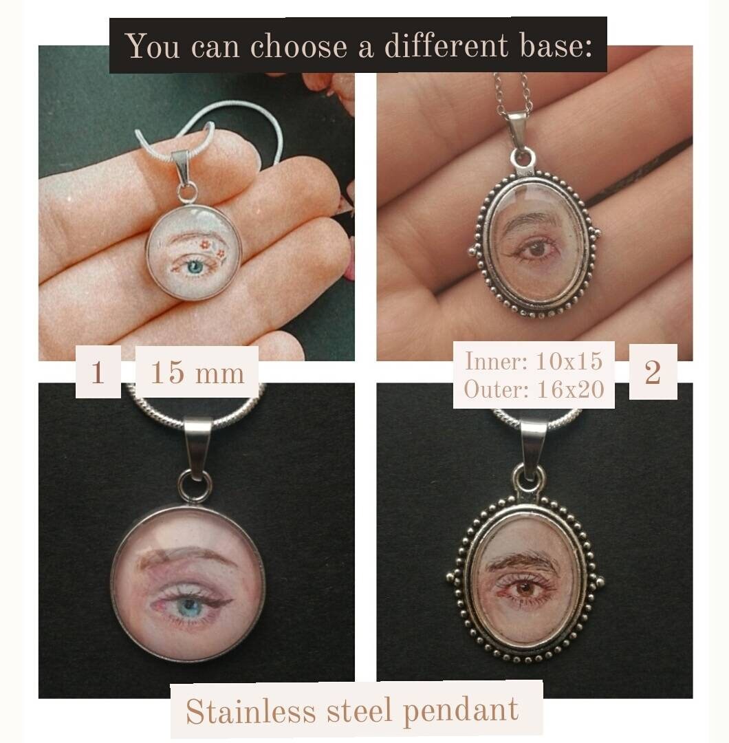 Custom Lover's Eye Locket Lovers Eye Miniature Painting Etsy