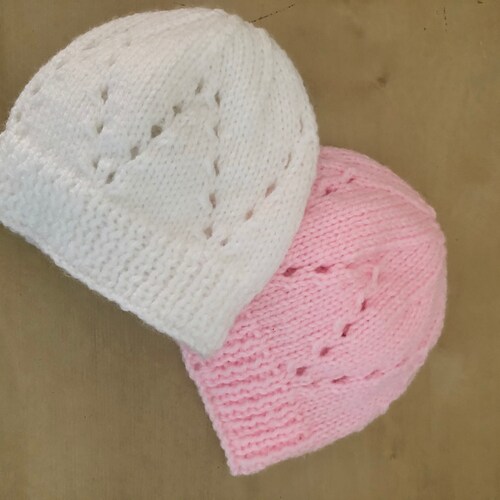 Hand Knitted Baby Knit Hat Handmade Baby Beanie Hat Baby Etsy