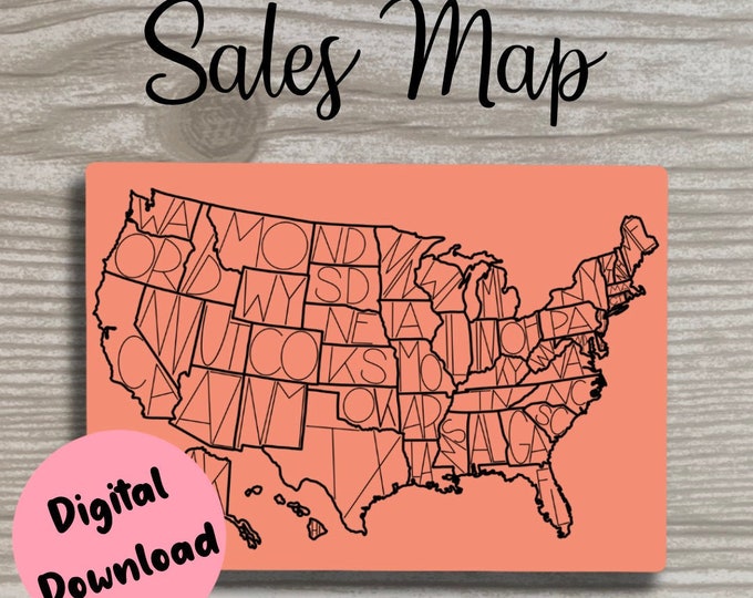 Etsy Sales Map, United States Sales Map, Small Business Sales Map ...