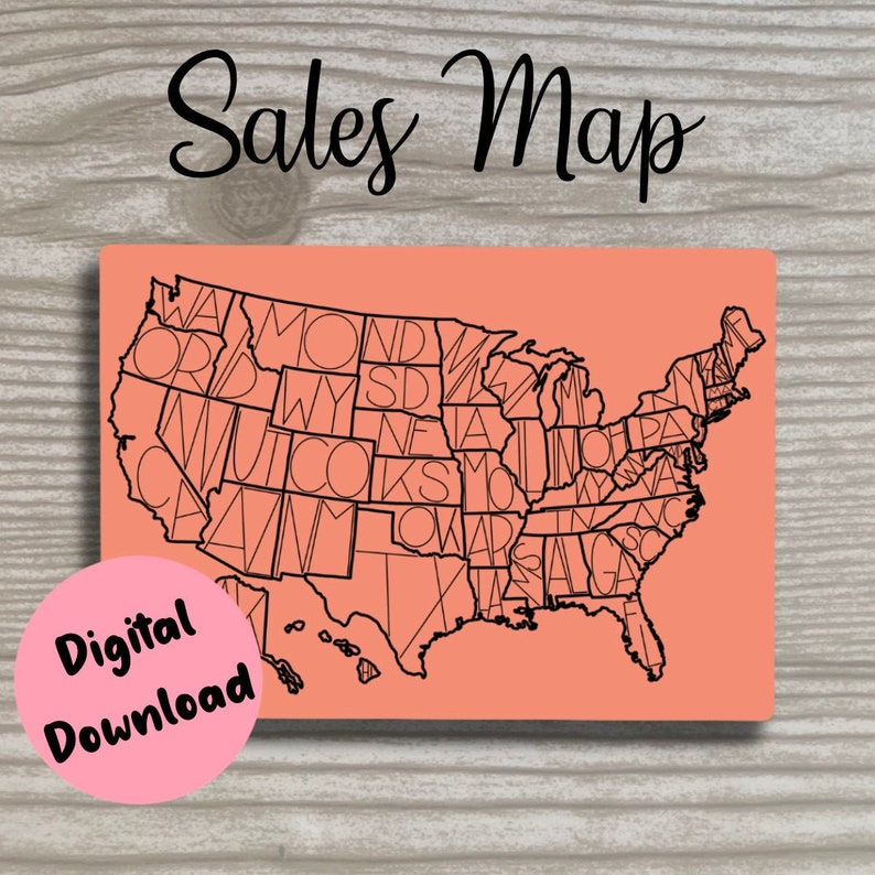 Etsy Sales Map United States Sales Map Small Business Sales | Etsy