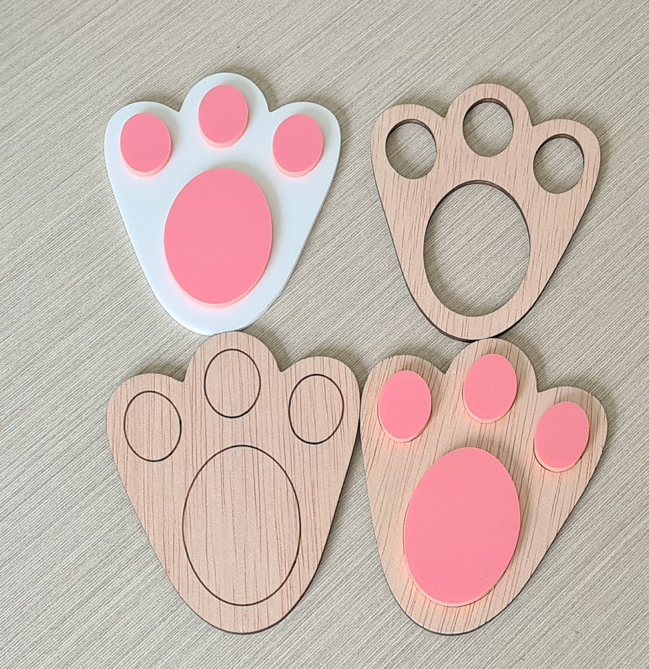 Easter Bunny Feet Solid Bunny Feet Stencil Bunny Feet Bunny Etsy