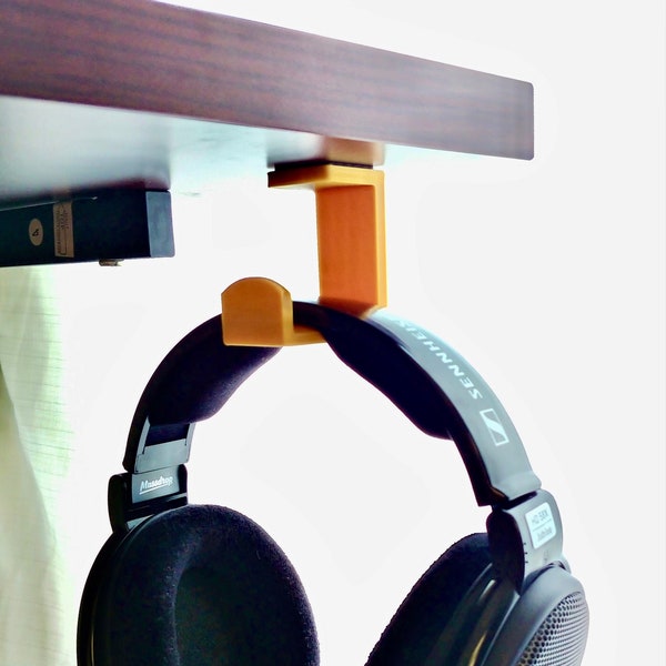 Headphone Holder Under Desk Etsy