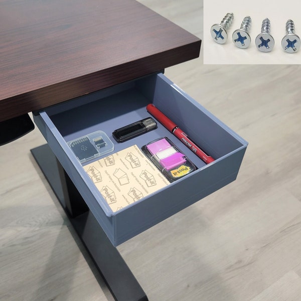 Unter dem Schreibtisch Schublade, Schrauben Add On unter Tisch Aufbewahrungsbox, spezielles Design mit Holz Schrauben Montage