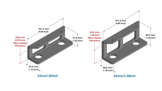 Under Desk Laptop Mount, Under Desk Shelf Bracket Compatible with Devices  Tall Maximum 2.7, Aluminum Under Desk Laptop Holder Stand Tray for Laptop