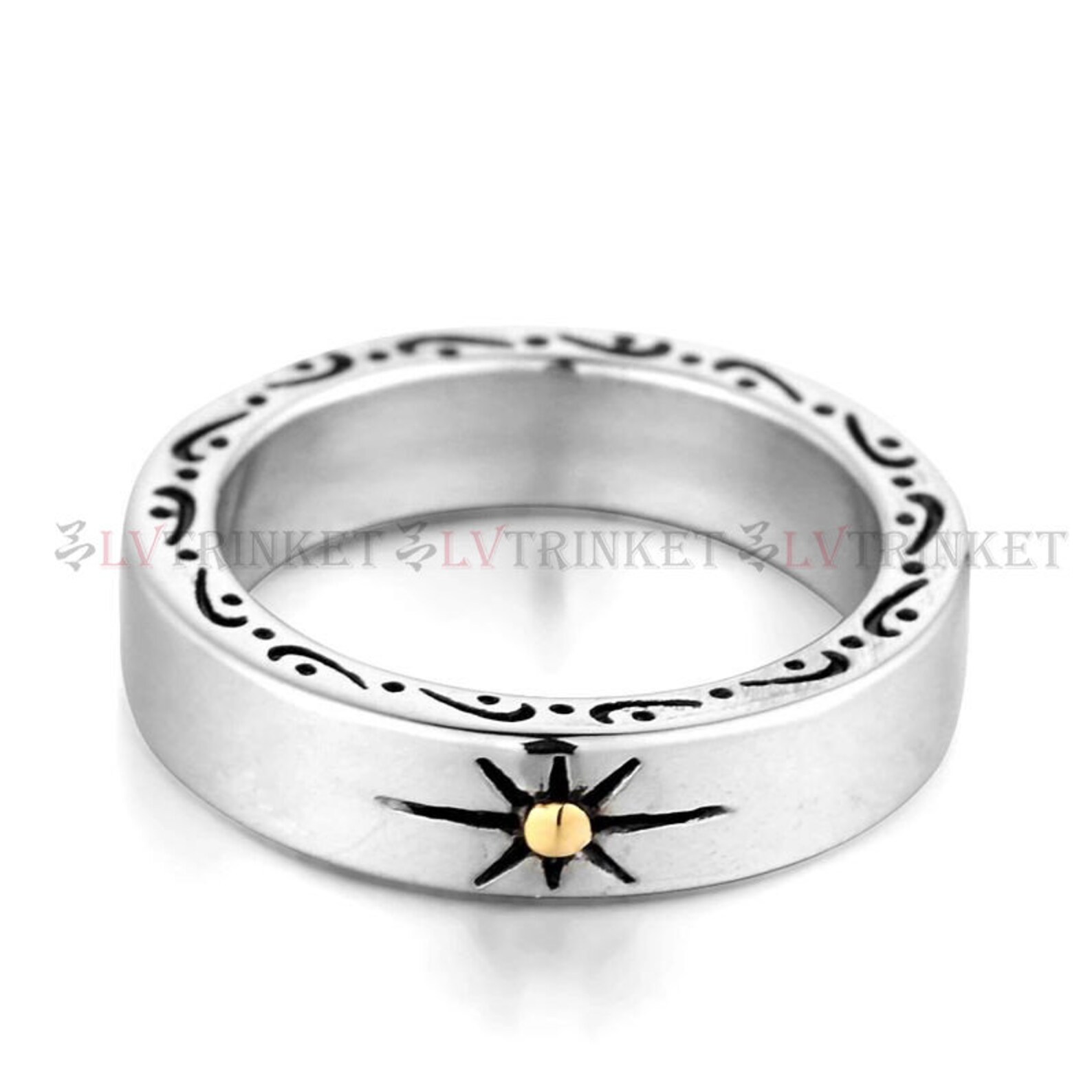 Fashion Sun 316L Stainless Steel Ring Etsy